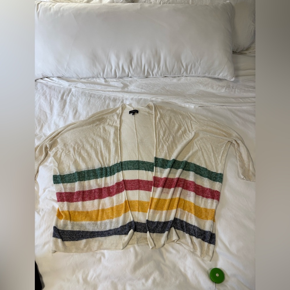 Hudson Bay  Multicolor Striped Open front Cardigan